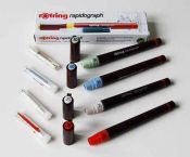 Technical pen with capillary action cartridge