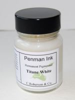 Penman Permanent Pigmented Ink - Titane White