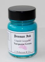 Roberson's Penman Liquid Gouache Ink Turquoise Green