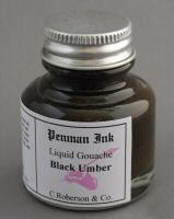 Roberson's Penman Liquid Gouache Ink Black Umber