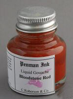 Roberson's Penman Liquid Gouache Ink Bloodstone Red