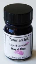 Roberson's Penman Liquid Gouache Ink Royal Blue