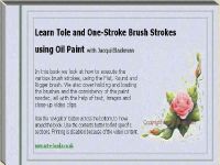 Learn Tole and One-stroke Brush strokes using Oils for Download