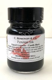 Roberson's Penman Liquid Gouache Ink Candle Black 30ml