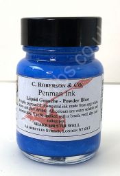 Roberson's Penman Liquid Gouache Ink Powder Blue
